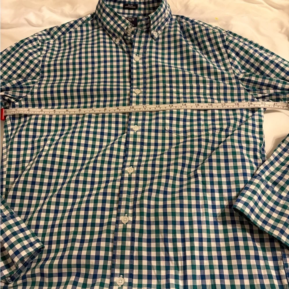 J. Crew Green and Blue‎ Plaid Casual Shirt